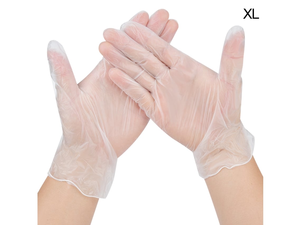 Jinwei-100 Unidades / Caixa Luvas De Proteção Descartáveis De Pvc Para Ambiente De Trabalho, Hospital E Exterior Xl