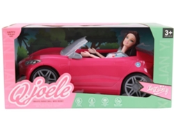 Coche descapotable rosa con muñeca | Juguete de simulación LPM (3 años)