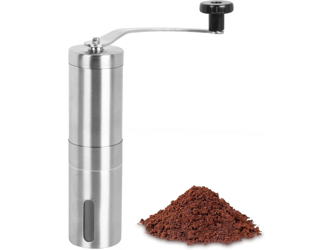 Moedor De Café Manual Acero Inoxidable Con Manivela, Molienda Ajustable