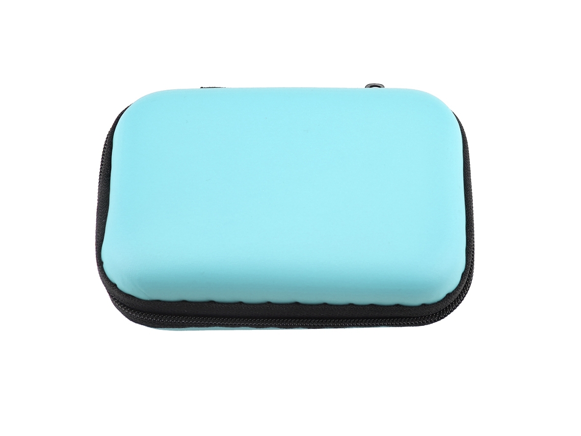 Estuche Portátil Para Guardar Auriculares, Caja Pequeña De Eva, Azul
