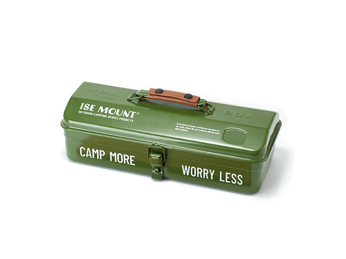 Caja Portátil Para Guardar Herramientas De Camping Y Picnic Con Asa Y Cerraduras Metálicas.