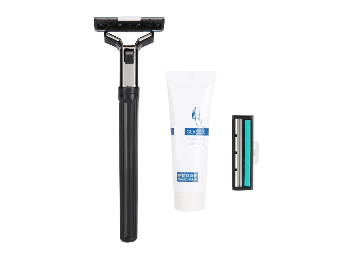 Navaja Desechable Portátil Para Viaje Con Espuma De Afeitar Para Hombres Hotel Y Viaje