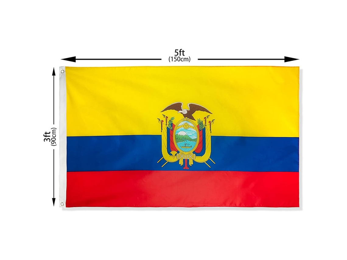 Bandera de Ecuador, Bandera Nacional, Bandera para Apoyar Partidos de Fútbol, 90 x 150 cm