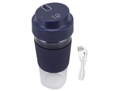 Exprimidor eléctrico portátil de 300 ml y 1200 mAh con carga USB, ideal para oficina, hogar y viajes.