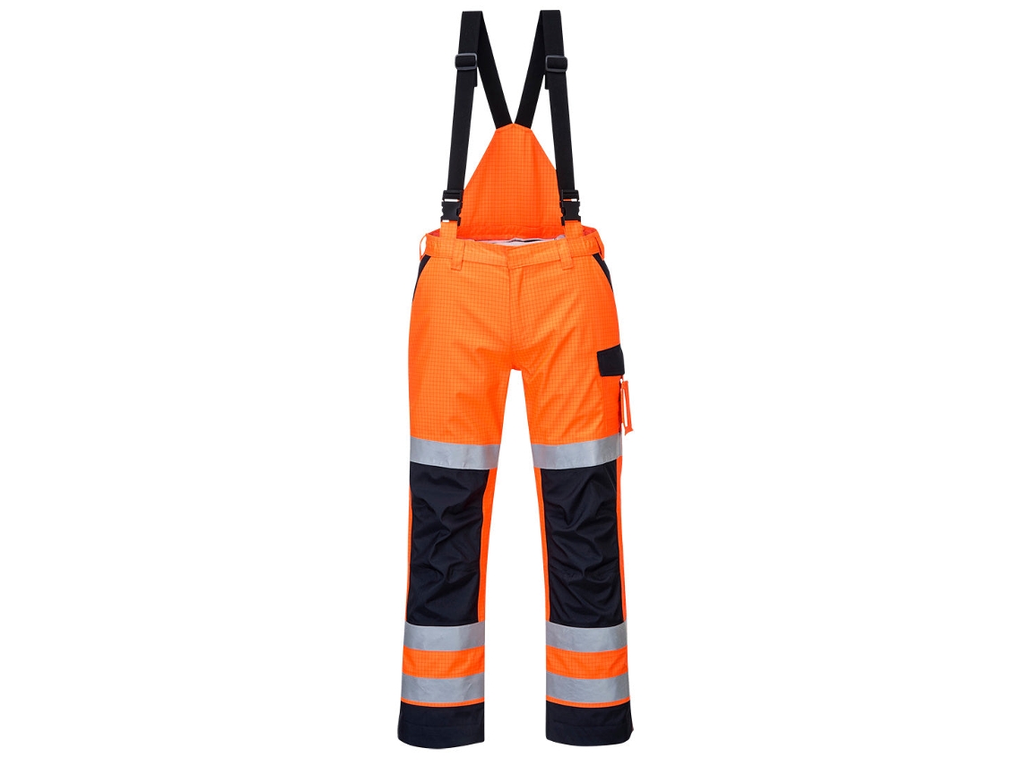 Pantalones de lluvia Modaflame Multi Norm Arc Seguridad y versatilidad / Azul marino amarillo / M Portwest