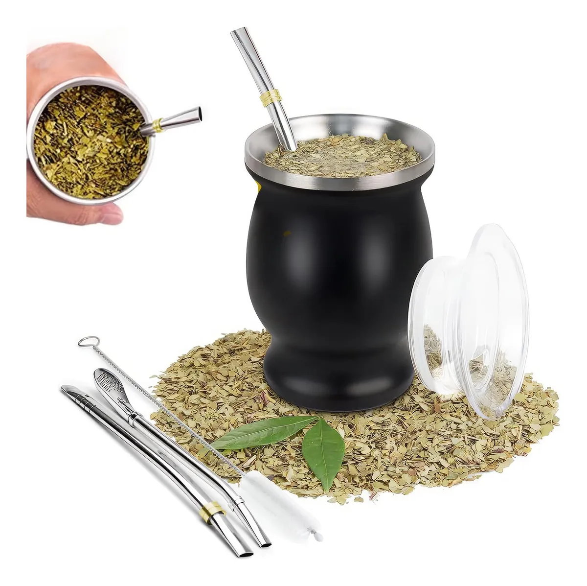 Mate Argentino de 8 oz para Yerba Mate, 260slowmoose