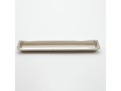 Tirador Para Mueble Rectangular De Zamac 240x25 Mm Niquelado Cepillado