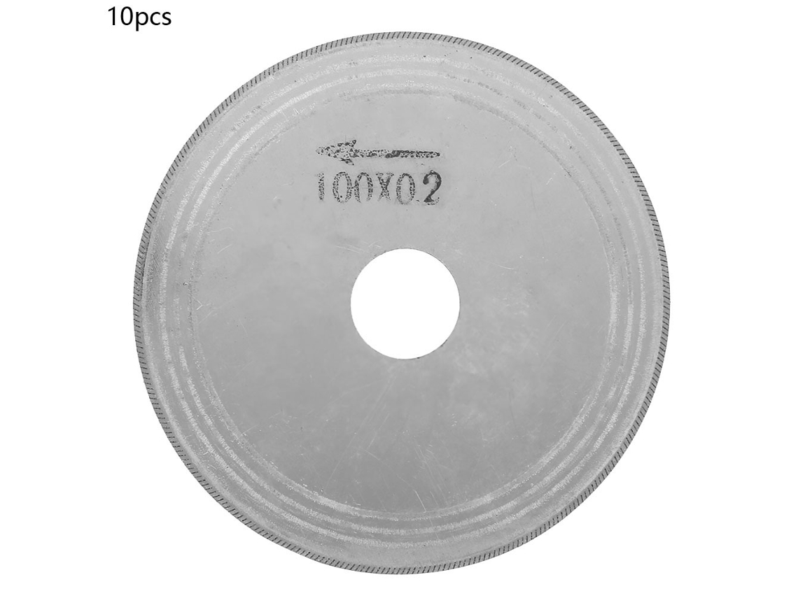 10 Hojas De Sierra De Diamante Ultrafinas De 100 Mm Para Vidrio Jade (100*20*0,2 Mm)