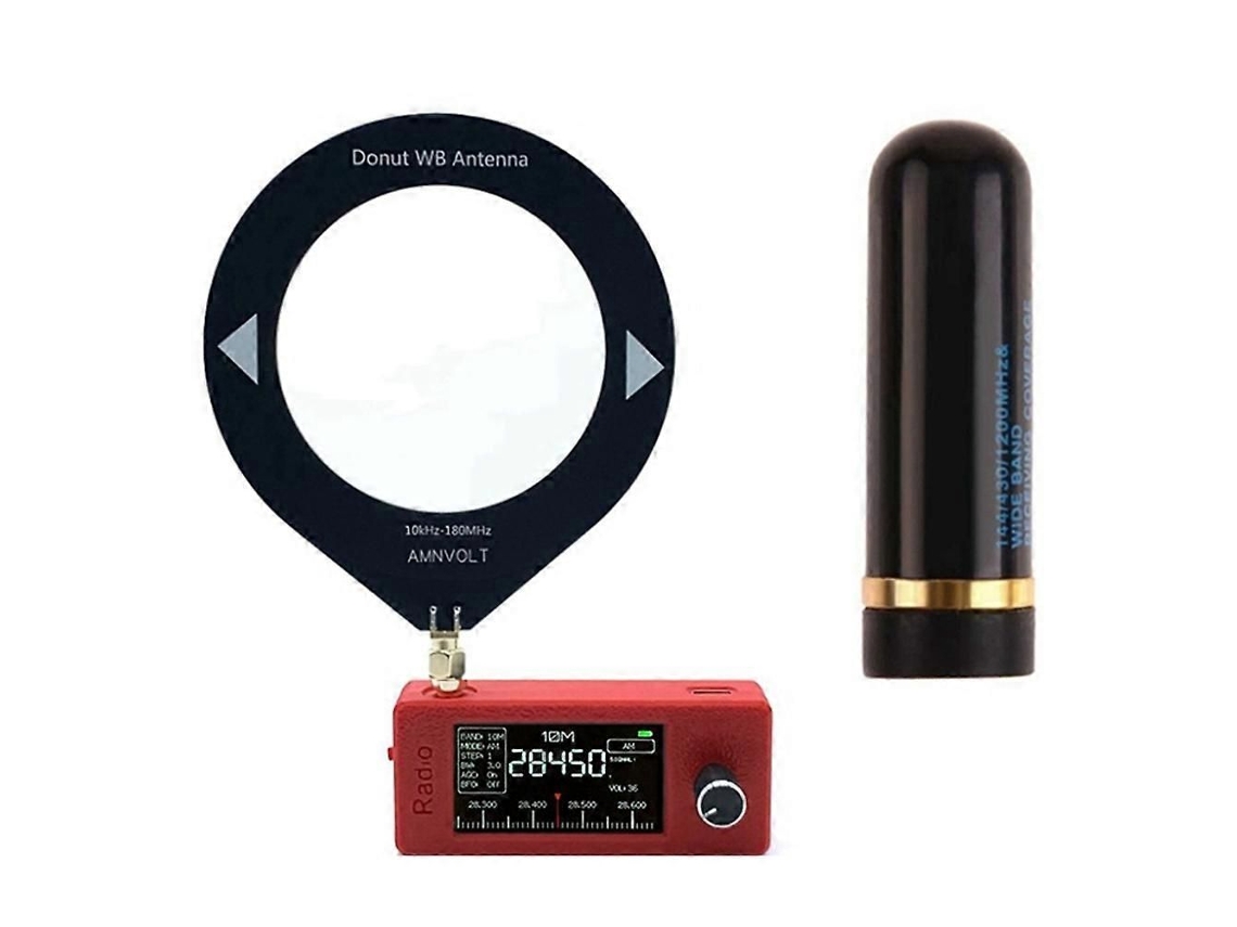 Radio portátil de 0,5 kHz y 181 MHz con pantalla IPS de bolsillo de 1,9 pulgadas y antena. Receptores para todas las bandas HF, SW, MW y VHF de GOKOCO.