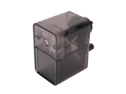 Sacapuntas De Manivela Ajustable Para Lápices De Dibujo Carbón, Eficiente Y Seguro, Transparente Negro