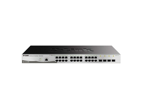 Switch D-LINK Smart Plus (24 Portas - 10/100/1000 Mbps - Negro)