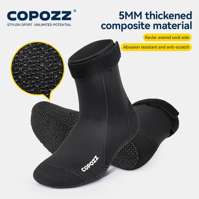 Calcetines De Buceo De Neopreno Y Kevlar (5 Mm De Grosor), De Secado Rápido Y Duraderos, Ideales Para Nadar.