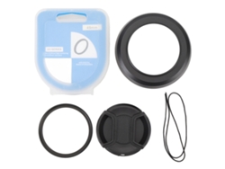 Conjunto: Parasol + Filtro UV de 49 mm + Tapa del objetivo de la cámara