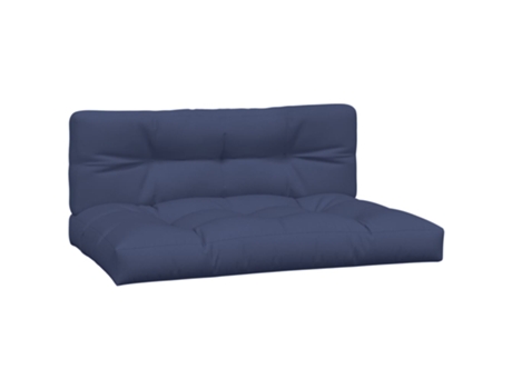 Conjunto 2 Cojines para muebles de palets VIDAXL tela azul marino