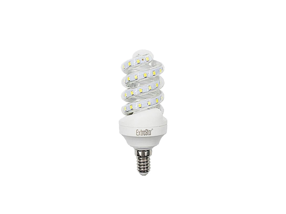 Bombilla LED en espiral, luz blanca fría, E14, 8 W