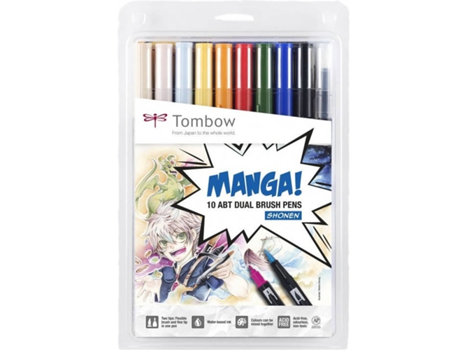 Rotuladores TOMBOW ABT-10C-MANGA1 Multicolor - Plástico)