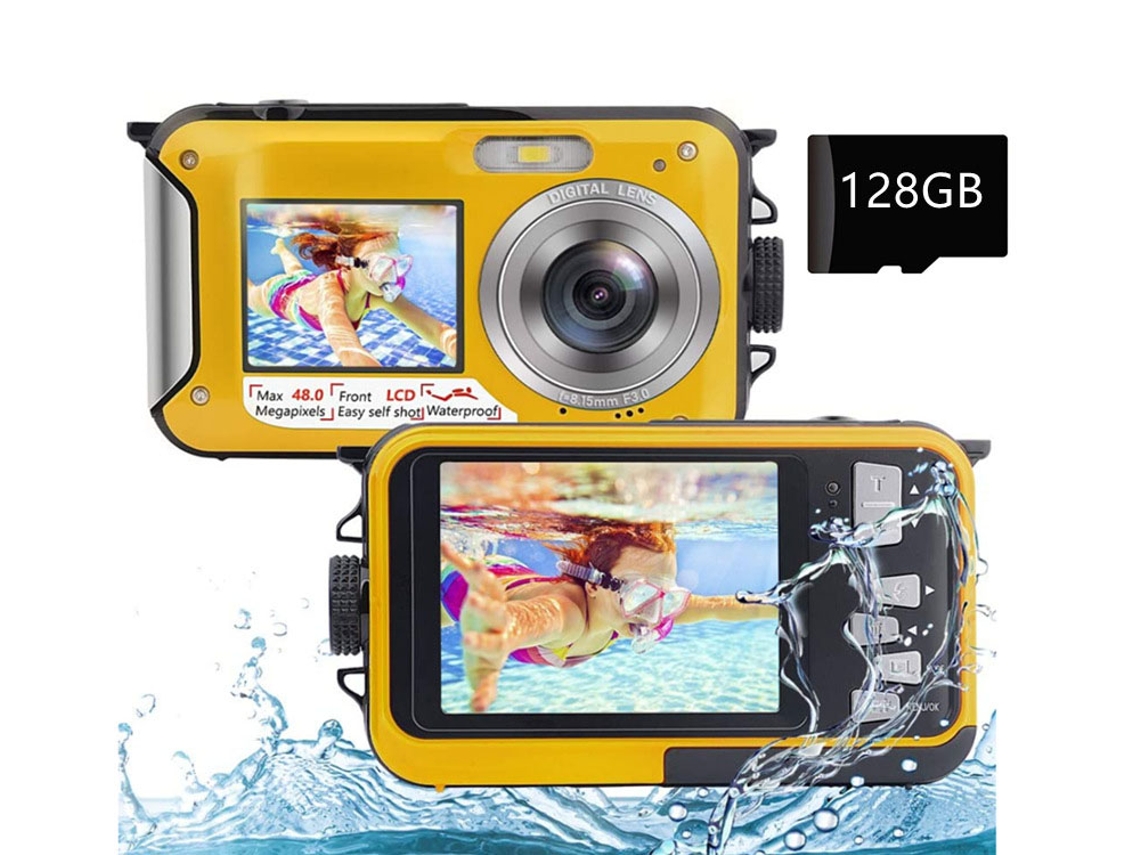 Cámara Digital TRUMSEN-GM  Trumsen-Gm Impermeable 48Mp 16X 128 Gb -Amarillo