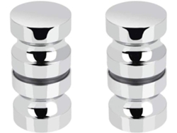 Juego de 2 manijas para puerta de ducha de acero inoxidable Jortmrd con manija de aluminio