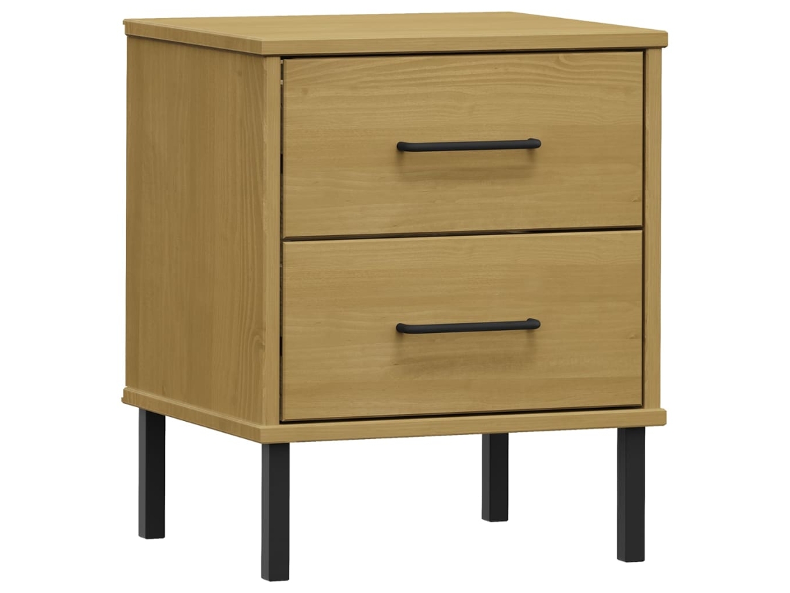 Mesita De Noche VIDAXL Marrón Madera de pino
