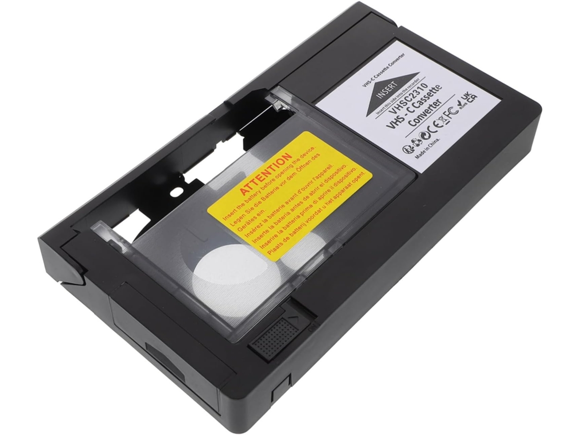 Adaptador VHS-C para videocámaras, reproducción rápida de cintas de video y compatible con cintas estándar, material duradero, transmisión de Si Jortmrd