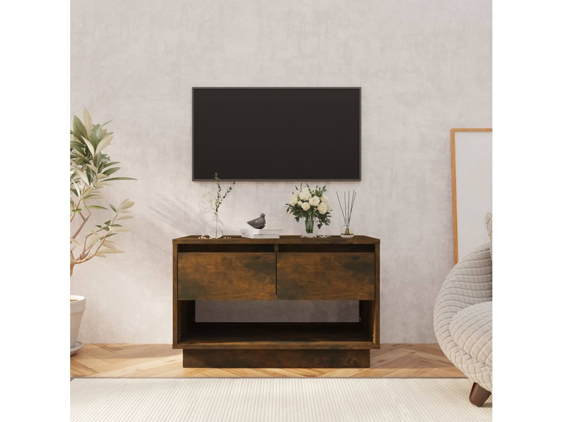 Mueble de Armario Tv 70X41X44 Cm Aglomerado Color Roble Ahumado