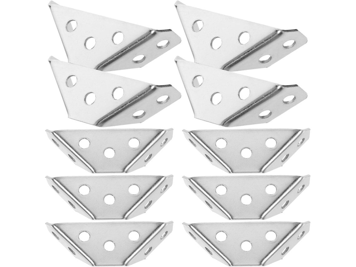 10 Escuadras Metálicas Trapezoidales Acero Inoxidable