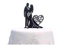 Adorno acrílico para pastel de bodas 2026, 3 mm, Sr. y Sra. 2025, decoración divertida hecha a mano para novios.