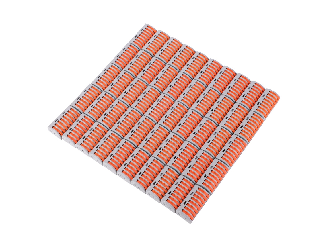 2026-50 Piezas Conector De Cable Pct-218 Terminal De Cableado Rápido 1 Entrada 7 Salidas Naranja