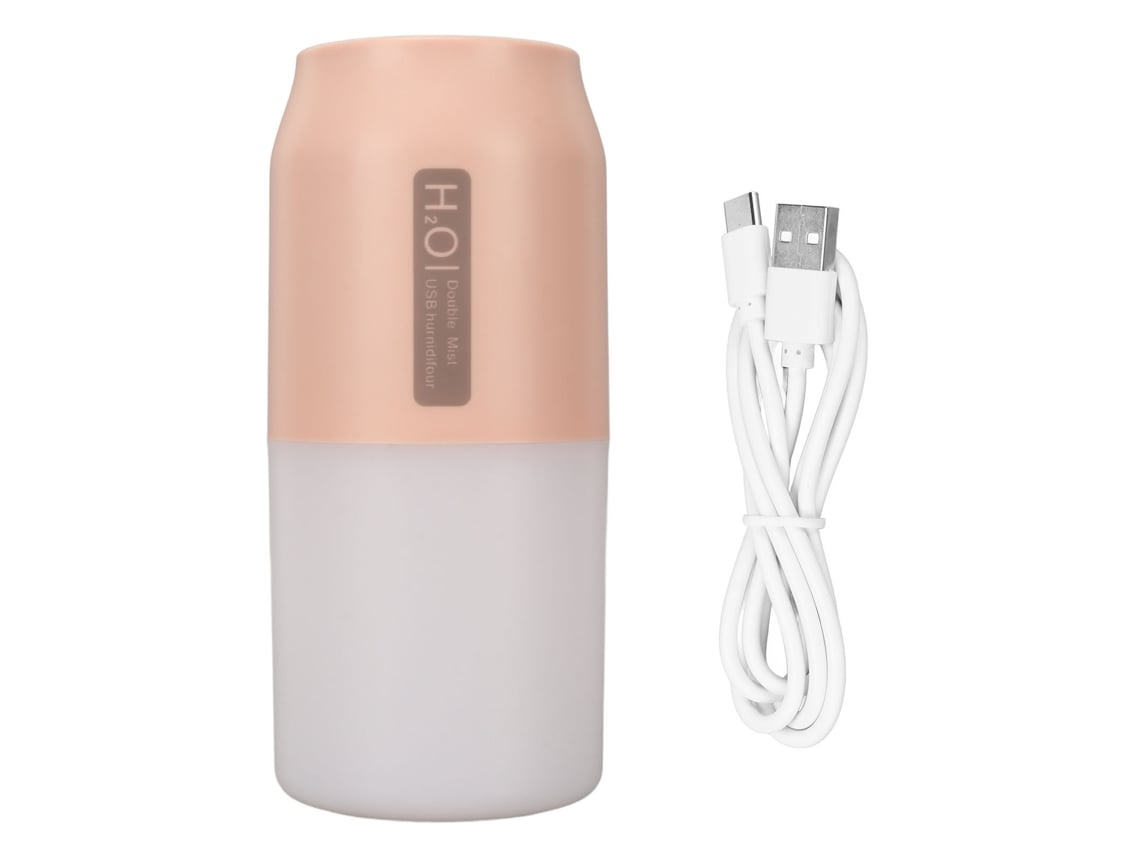 Umidificador Mini 280ml Com 2 Modos De Sprayer 10db Portátil Usb Luz Noturna Para Casa Escritório Viagem
