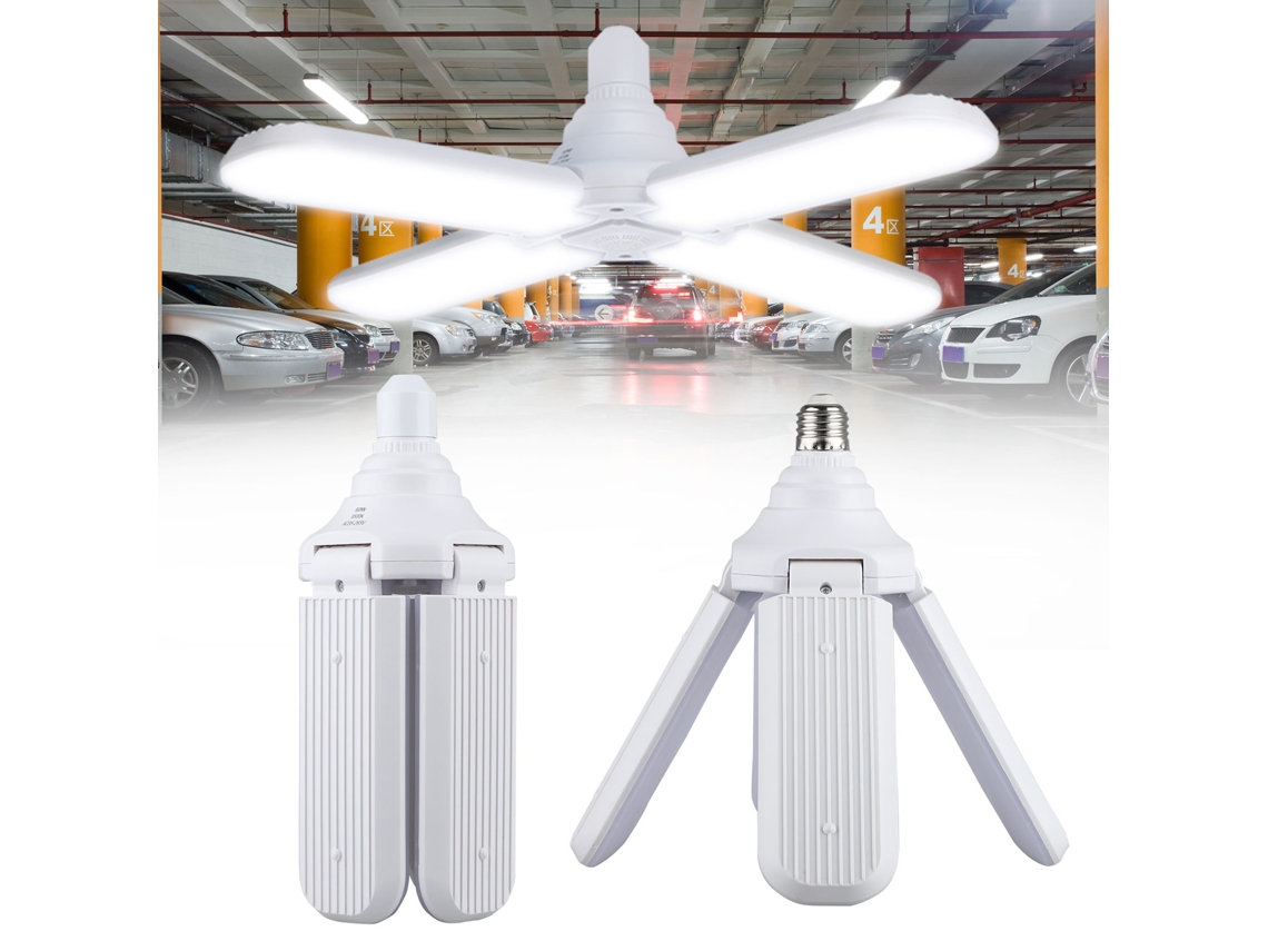 60W/45W LED Garage Lights, TSV 4/3 LED Heads Foldable Trilright Garage Ceiling Lighting 3200LM 6500K White LED Shop Light, Deformable LED Garage