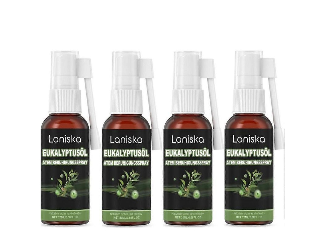 Spray Limpiador Pulmonar Natural A Base De Hierbas, Seguro, 4 Unidades