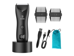 Trimmer De Pelo Corporal Para Hombres Con Luz Led Kit De Grooming Multiusos Cuchilla Cerámica Ipx7 Recargable Con Estuche De Viaje