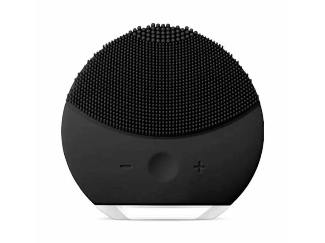 Dispositivo De Limpieza Facial Eléctrico Negro, Ultrasónico, Masaje Vibración Silicona. Resistente Al Agua Almacenamiento Inteligente