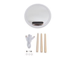Espejo De Maquillaje Led Inteligente Con Carga Inalámbrica, Temporizador, Altavoz Y Soporte Para Teléfono.