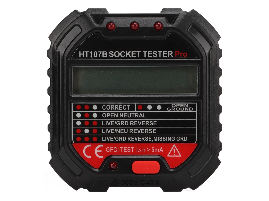 Detector De Fase Con Pantalla Digital, Comprobador De Enchufes Rcd, Protección Automática Ht107b