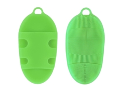 Guantes Exfoliantes Corporales De Silicona Suave, Cepillo De Baño, Herramienta De Limpieza Y Cuidado De La Piel Para Spa Y Masajes. Verde.