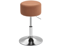 Taburete De Cocina Ajustable En Terciopelo Marrón.
