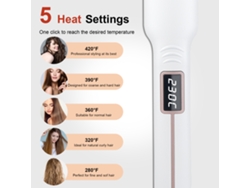 Afeitadora Eléctrica De Pelo Con Placa Ancha Y Temperatura Ajustable Para Peinar Y Estilizar