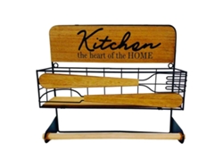 Portarrollos de Cocina Versa 20 x 15,2 x 14,8 cm Metal Madera MDF