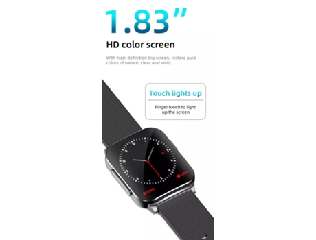 Smart Watch, recordatorios de múltiples mensajes, IP7 resistente al agua y al polvo, negro BISBISOUS