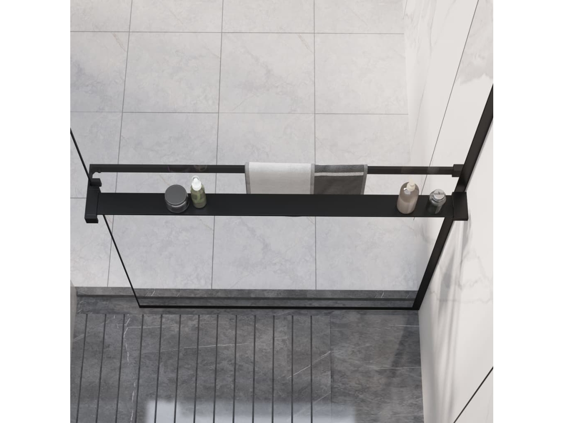 Estantería  Repisa de ducha para mampara de ducha 90 cm Aluminio negro Wsd246994 Lovely Home