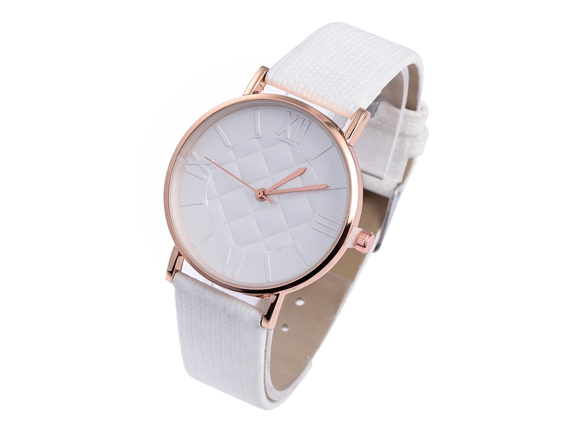 Reloj De Mujer Zhoulianfa Zlf0282, Correa De Piel Sintética, Movimiento De Cuarzo, Estilo Moderno, Blanco.