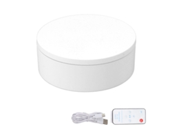Plataforma giratoria eléctrica de 360º para fotografía de producto con control remoto recargable de 3 kg blanca
