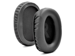 Un par de almohadillas de espuma viscoelástica para auriculares Logitech G Pro/G Pro X1, de piel sintética negra.
