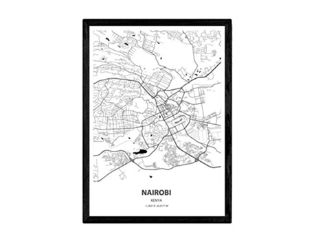 Poster NACNIC Mapa de Nairobi Kenia (A3)
