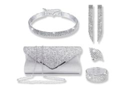 Conjunto de 5 piezas: bolso, pendientes y pulseras para mujer. Eifson