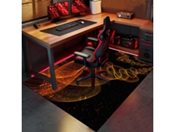 Tapete Cadeira Escritório Protetor 70 X 120 Cm Tecido Piso Carpete Jogos, Gamer, Escritório,