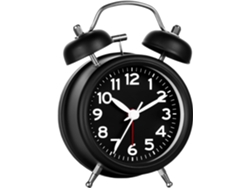 Reloj despertador sonoro para quienes duermen profundamente, reloj de escritorio analógico de metal de 3 pulgadas Nicecee (negro)