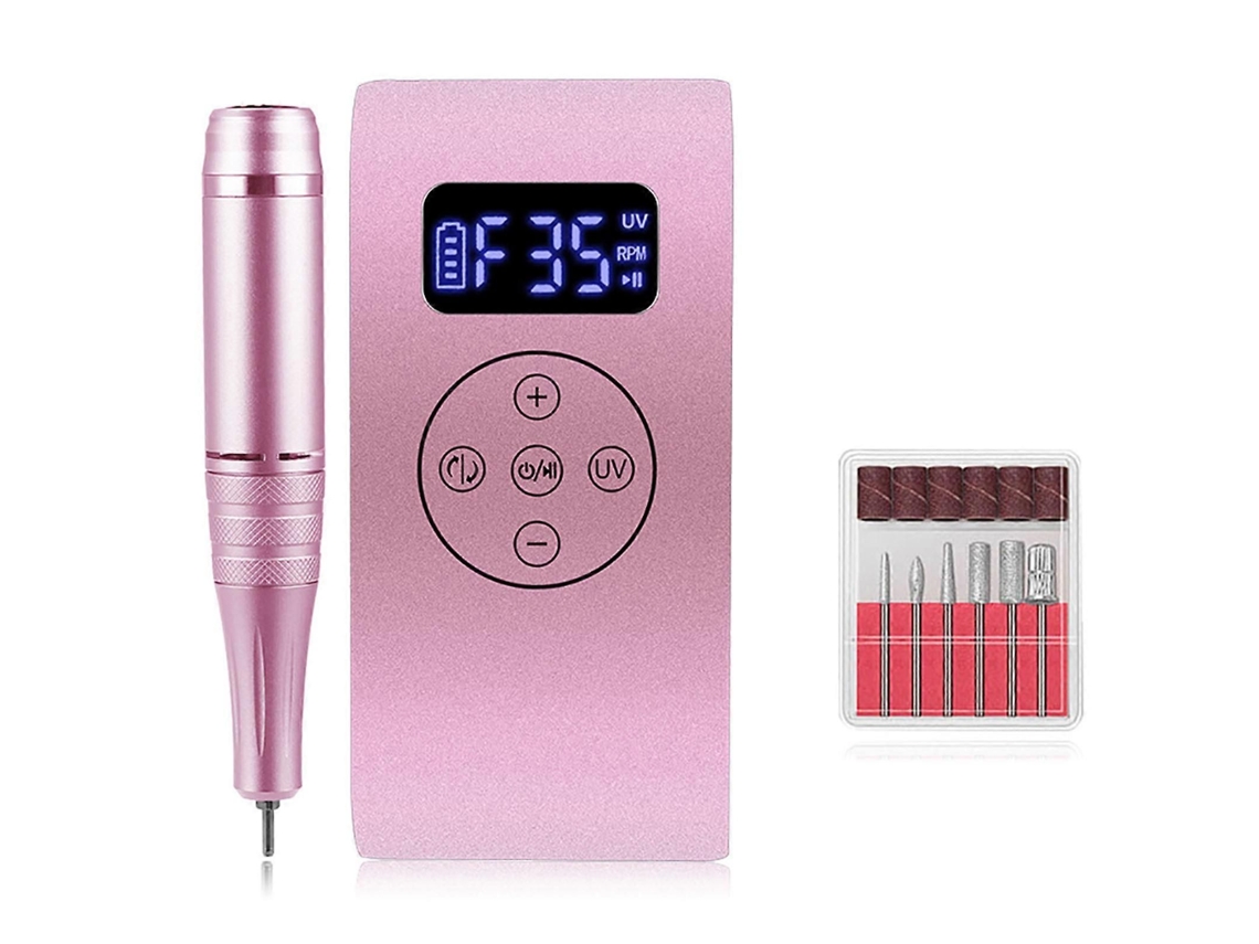 GOKOCO Secador de uñas con batería externa, lámpara LED UV eléctrica, lápiz pulidor USB
