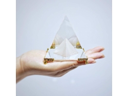 Pirámide De Cristal K9 Para Feng Shui, Meditación Y Decoración Con Base Dorada Para El Hogar Y La Oficina (2025)